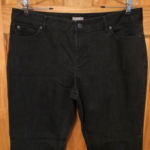 Womens J Jill Stretch Black/Midnight Cotton Blend Slim/Skinny Jeans Pants 14P